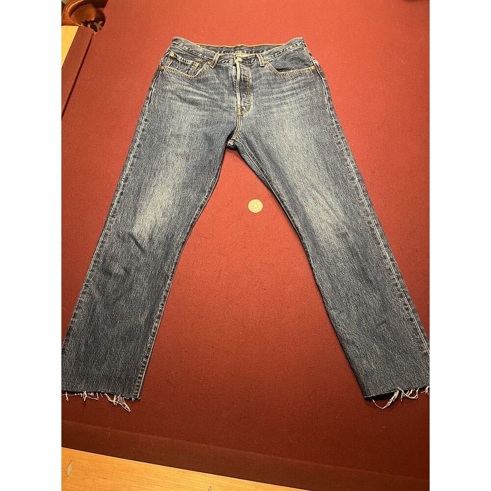 Levi's Premium 501 Big E Straight Leg Blue Jeans Men's size 31x32 Premium